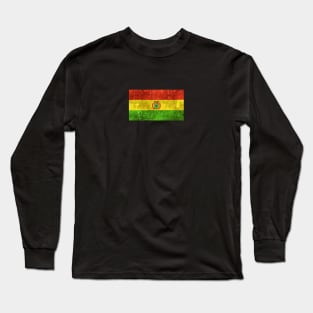 Vintage Aged and Scratched Bolivian Flag Long Sleeve T-Shirt